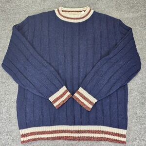 Vintage Royal North Mills Pullover Sweater Mens Size X-Large Blue 85% Wool Blend